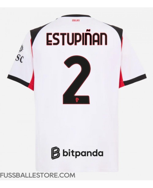 Günstige AC Milan Pervis Estupinan #2 Auswärtstrikot 2025-26 Kurzarm Günstige AC Milan Pervis Estupinan #2 Auswärtstrikot 2025-26 Kurzarm